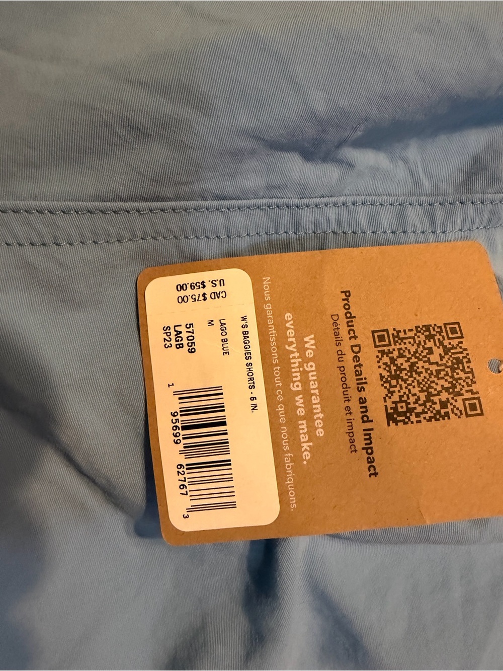 Patagonia Women's Baggies Shorts Light Blue